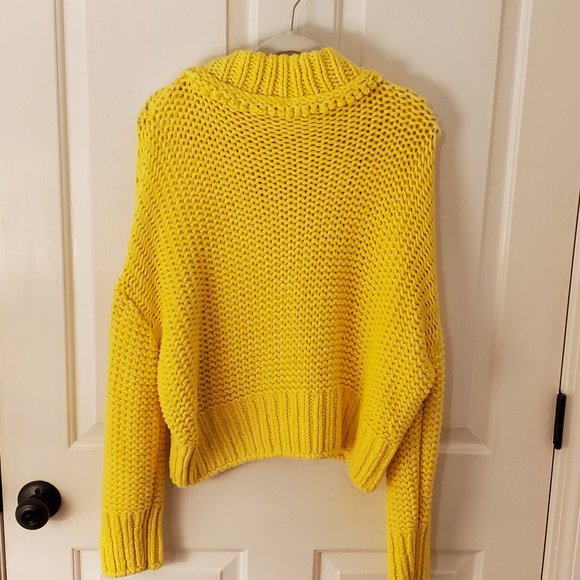 Free People Yellow My Only Sunshine Sweater - Size Medium - Picture 4 of 5